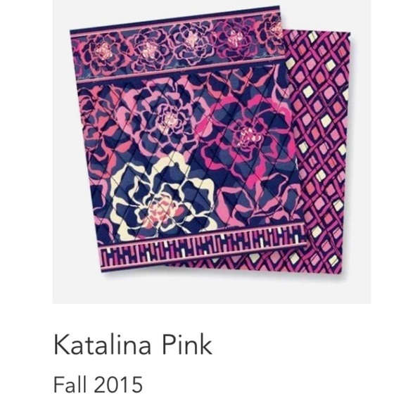 VERA BRADLEYKatalina Pink Diamonds Carryall Crossbody Handbag Purple 2012 Y2K - Picture 15 of 15